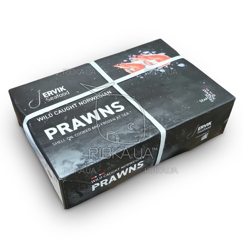 Креветка атлантична в/м 180+ Ervik Seafood (5 кг) Креветка атлантична в/м 180+ Ervik Seafood (5 кг)