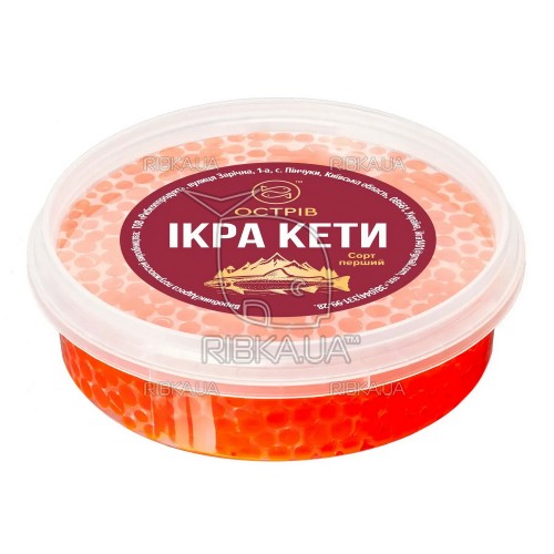Ікра лососева кети Острів, 300г, пластик