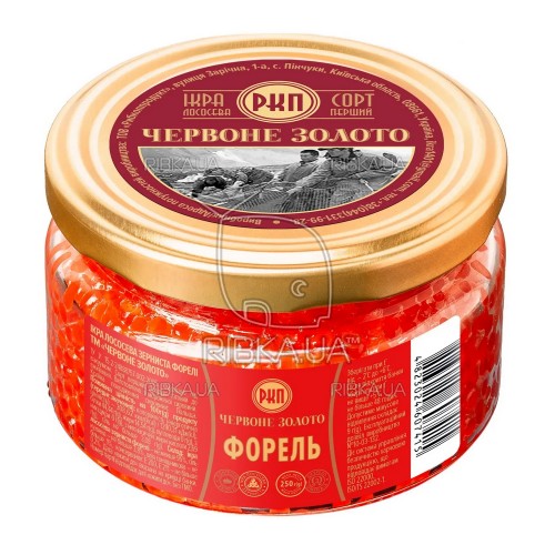 Икра форели премиум Красное Золото, 250г