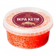 Ікра лососева кети Острів, 500г, пластик Ікра лососева кети Острів, 500г, пластик