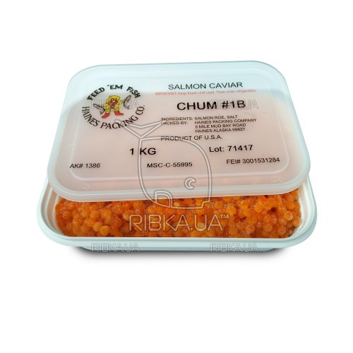 Ікра кети шокового заморожування Haines Packing (1 кг) сорт B Ікра кети шокового заморожування Haines Packing (1 кг) сорт B