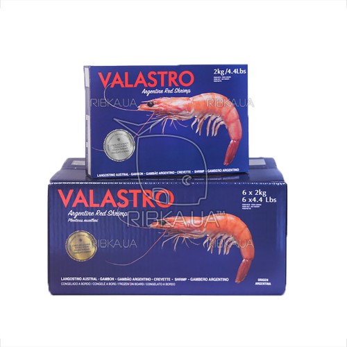 Креветка аргентинская в панцире с/м 10-20 Valastro (2 кг) Креветка аргентинская в панцире с/м 10-20 Valastro (2 кг)